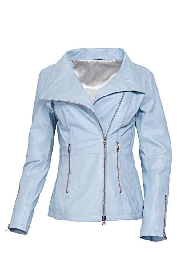 detail Kožená dámská bunda, VĚTŠÍ VELIKOST