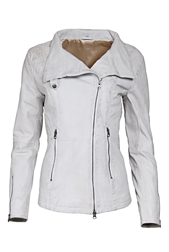 detail Kožená dámská bunda, VĚTŠÍ VELIKOST