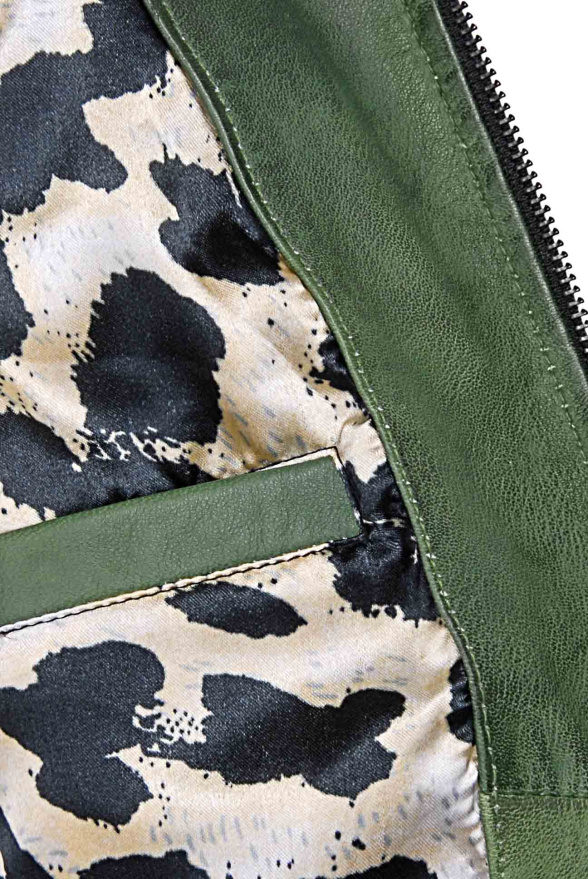 detail Dámská kožená bunda, VĚTŠÍ VELIKOST
