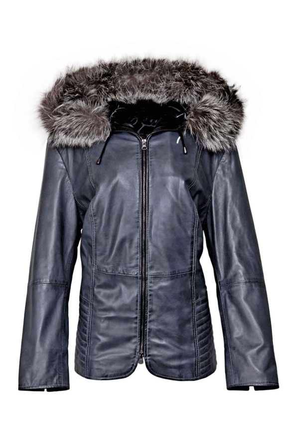 detail Dámská bunda s pravou kožešinou