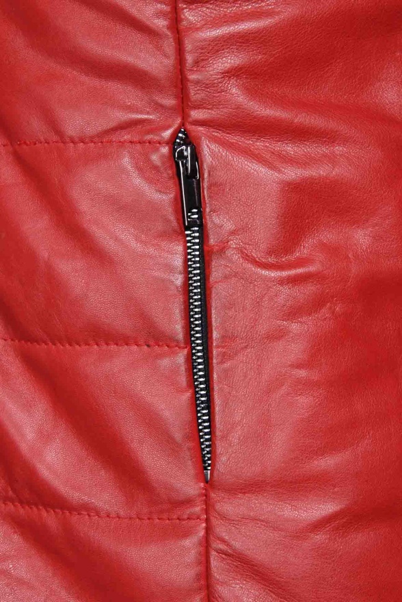 detail Prodloužená zimní kožená bunda, VĚTŠÍ VELIKOST