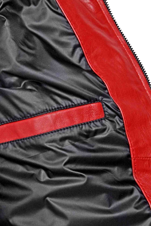 detail Prodloužená zimní kožená bunda, VĚTŠÍ VELIKOST