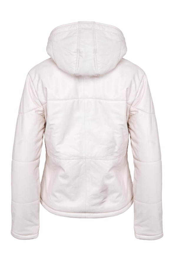 detail Kožená dámská zimní bunda