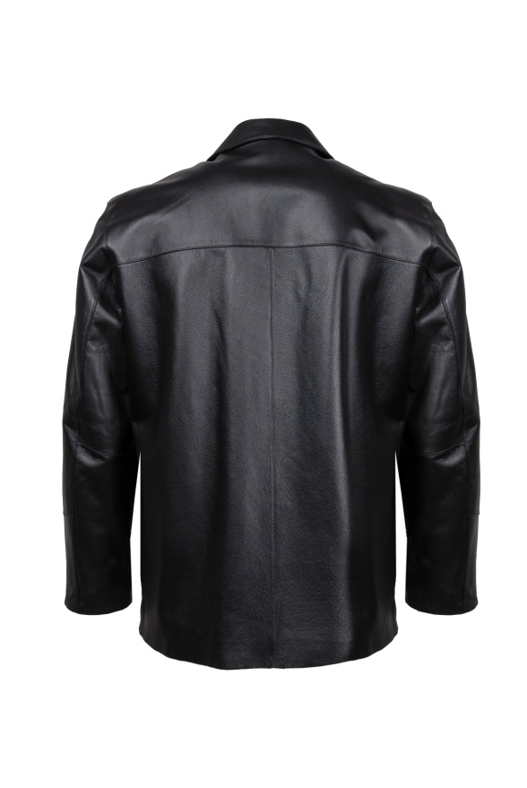 detail Kožené pánské sako