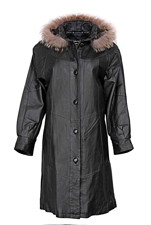 detail Kožené dámské paleto