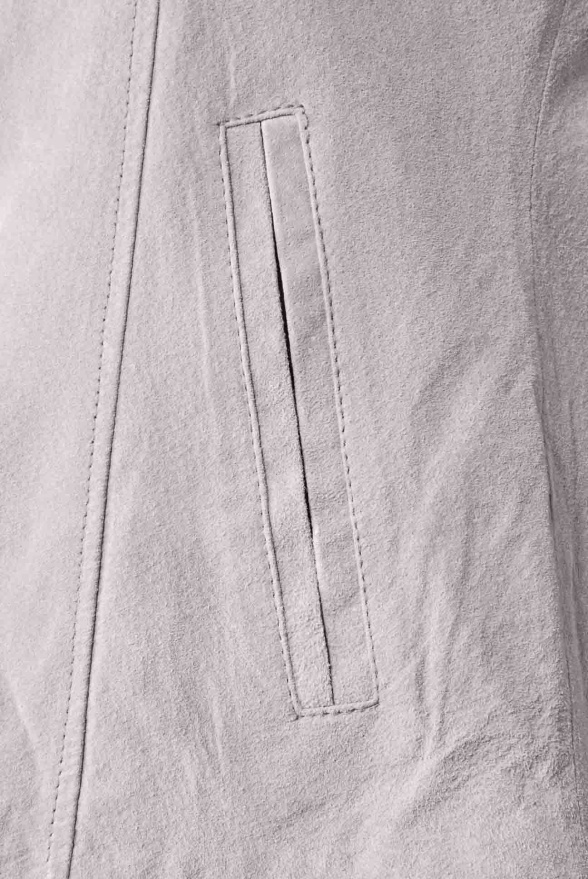 detail Dámské kožené sako velur
