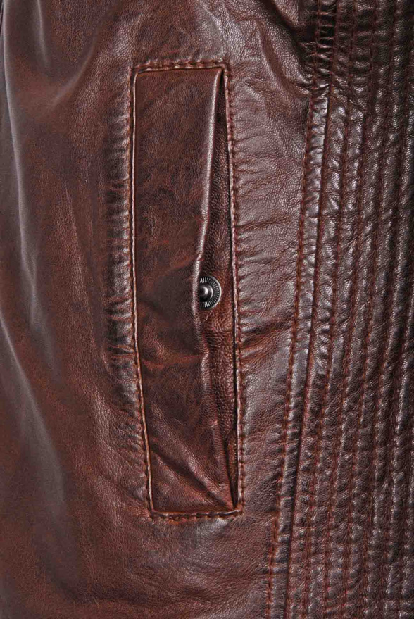 detail Pánská kožená bunda, VĚTŠÍ VELIKOST