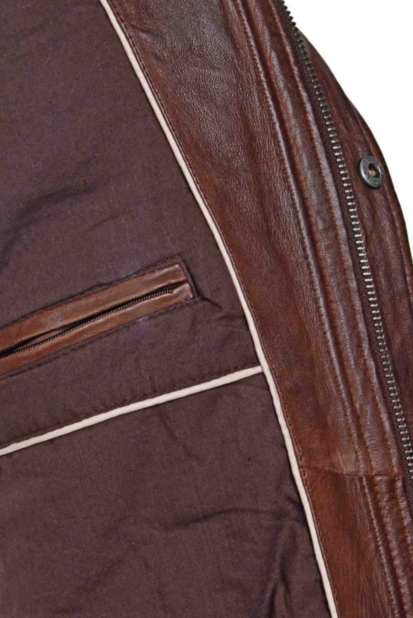 detail Pánská kožená bunda, VĚTŠÍ VELIKOST