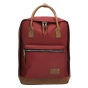 nahlad Textilní batoh s koženkovými díly 17 l