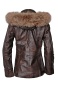 nahlad Dámská delší kožená bunda s kožešinou