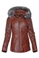 nahlad Dámská delší kožená bunda, větší velikost