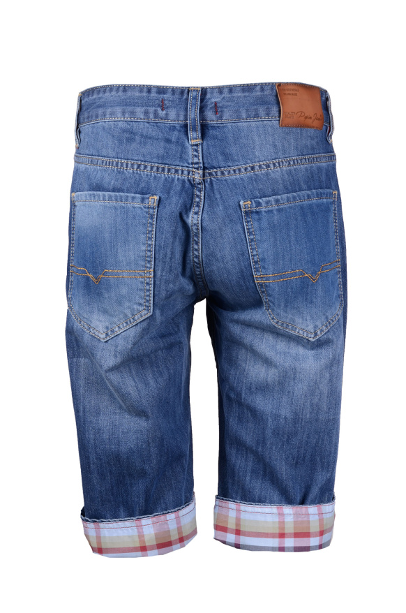detail pánské jeans kraťasy