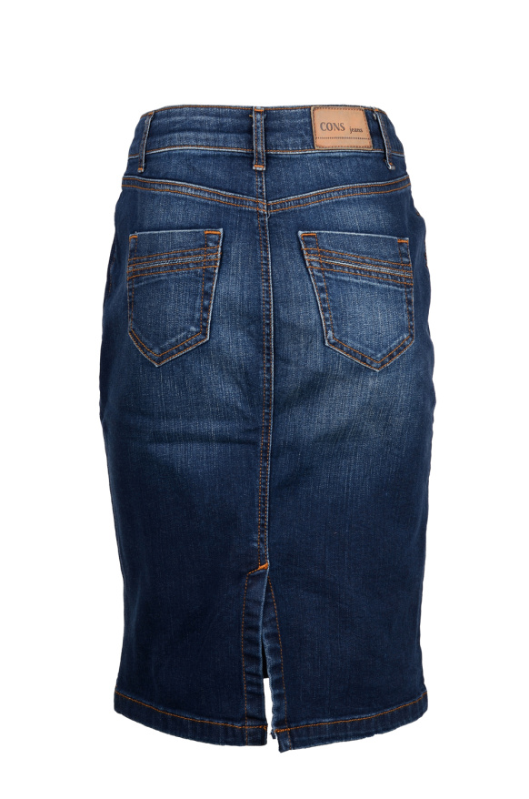 detail jeans sukně delší