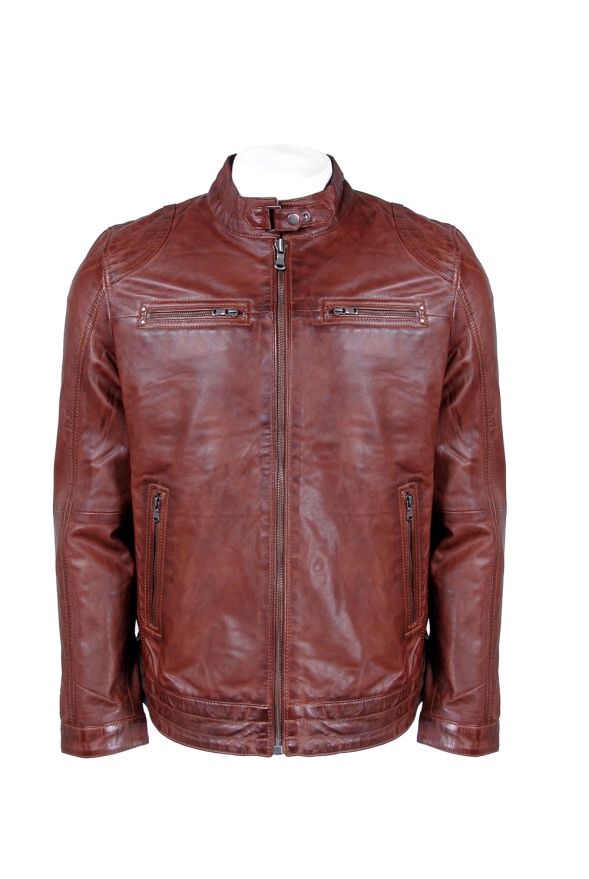 detail Kožená pánská bunda MDK 777 DODY