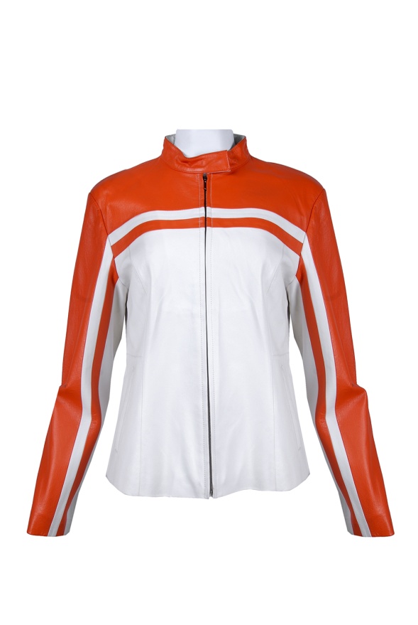 detail Kožená dámská bunda