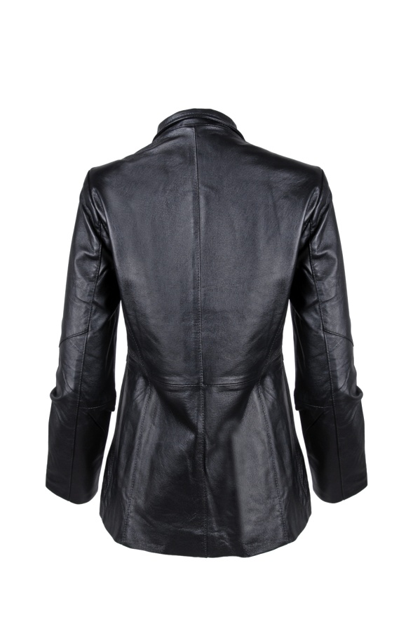 detail kožená dámská bunda