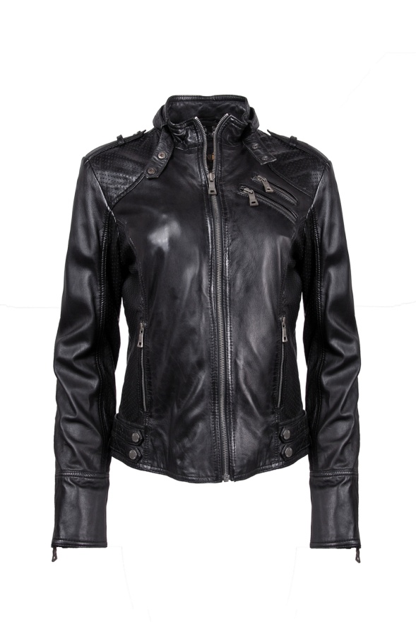 detail kožená dám. bundička