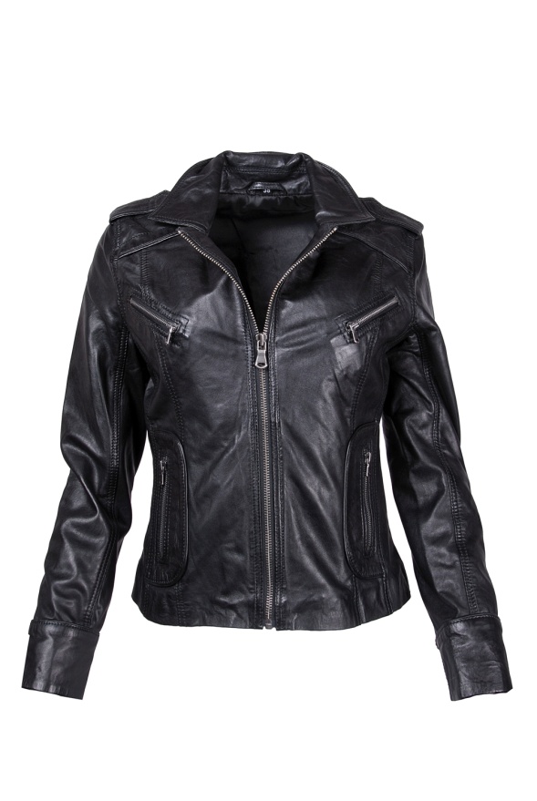 detail Kožená dámská bundička, VĚTŠÍ VELIKOST