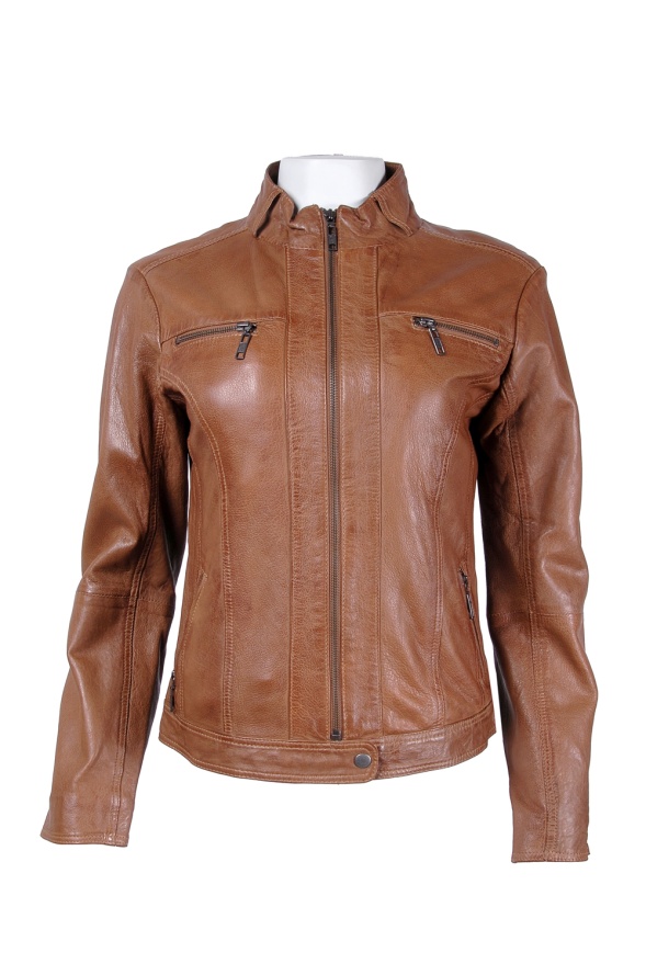 detail Kožená dámská bunda