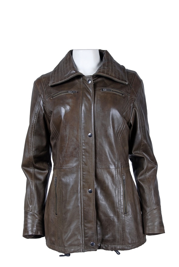 detail kožená bunda