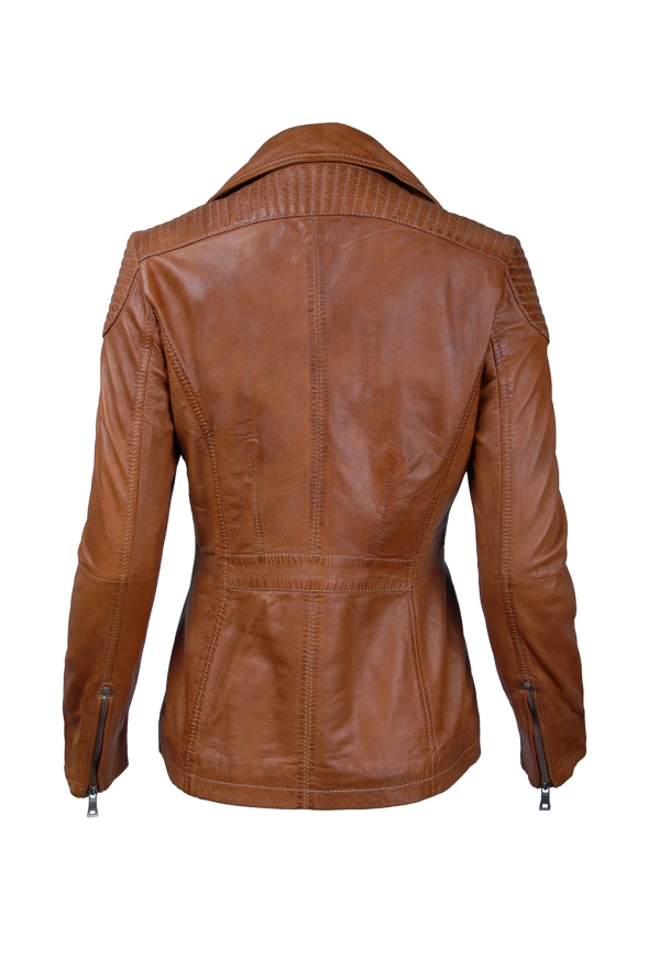 detail kožená bunda