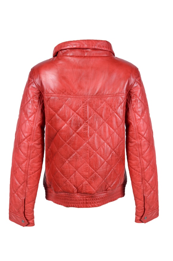 detail kožená bunda dámská zateplená