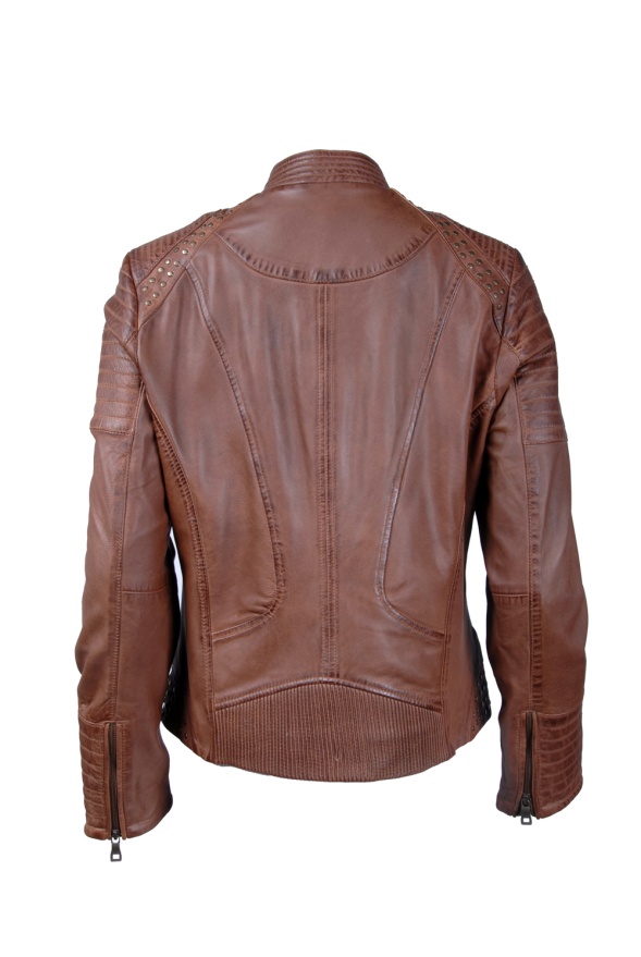 detail kožená bunda dámská