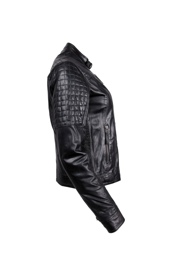 detail kožená bunda dámská