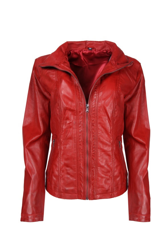 detail kožená dámská bunda, VĚTŠÍ VELIKOST