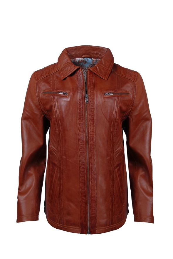 detail Kožená dámská bunda